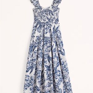 Abercrombie Women’s Ruffle Strap Smocked Midi Dress